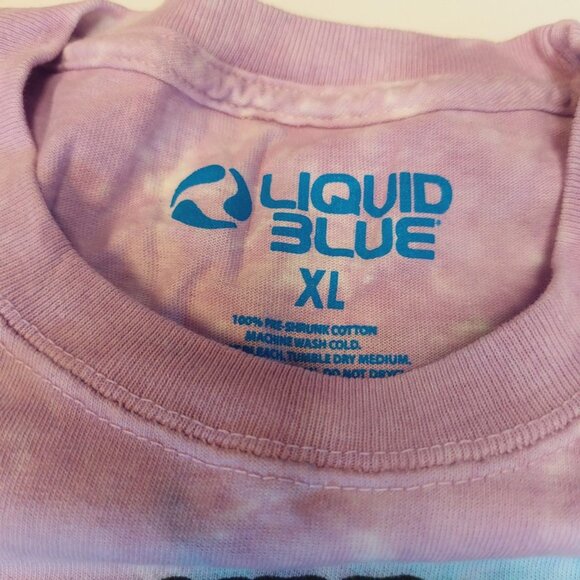 Liquid Blue Mens XL Ship of Fools Grateful Dead Tye Dye Graphic T Shirt - Picture 3 of 6